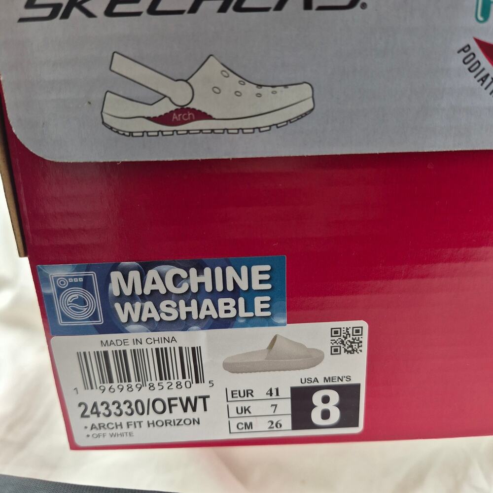 Skechers Foamies Arch Fit Slide Sandal in Cream - Picture 8 of 8